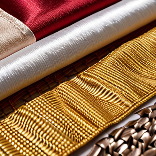 Home 18 **Image Prompt:** A close-up shot of various fabric swatches showcasing different weave patterns (plain, twill, satin). Focus on the textures and details of each weave. Lighting should highlight the subtle differences in the fabric surfaces. Add a small tag to each swatch labeling the weave type for clarity.
