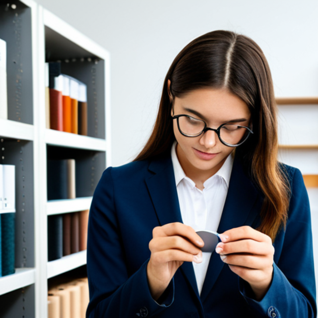 **

"A bright, modern textile design studio. A young professional, fully clothed in appropriate business casual attire, is examining a swatch of organic cotton fabric under a magnifying glass. Sustainable materials are displayed on shelves in the background. The scene emphasizes eco-friendly practices and innovation in textiles. Safe for work, appropriate content, professional, perfect anatomy, natural proportions, well-formed hands, proper finger count."

**