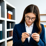 **

"A bright, modern textile design studio. A young professional, fully clothed in appropriate business casual attire, is examining a swatch of organic cotton fabric under a magnifying glass. Sustainable materials are displayed on shelves in the background. The scene emphasizes eco-friendly practices and innovation in textiles. Safe for work, appropriate content, professional, perfect anatomy, natural proportions, well-formed hands, proper finger count."

**