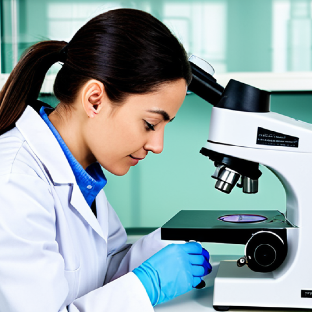 **

"A professional textile engineer in a fully clothed lab coat, examining yarn samples under a microscope in a bright laboratory setting, appropriate content, safe for work, perfect anatomy, correct proportions, professional, well-lit, high-resolution, showcasing fiber science and quality control, natural pose, modest attire."

**