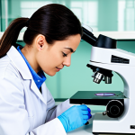 **

"A professional textile engineer in a fully clothed lab coat, examining yarn samples under a microscope in a bright laboratory setting, appropriate content, safe for work, perfect anatomy, correct proportions, professional, well-lit, high-resolution, showcasing fiber science and quality control, natural pose, modest attire."

**