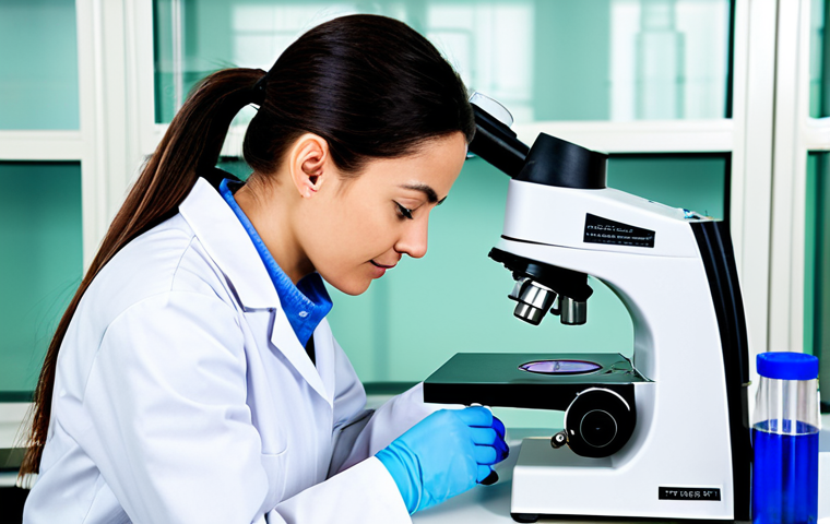 **

"A professional textile engineer in a fully clothed lab coat, examining yarn samples under a microscope in a bright laboratory setting, appropriate content, safe for work, perfect anatomy, correct proportions, professional, well-lit, high-resolution, showcasing fiber science and quality control, natural pose, modest attire."

**