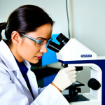 Textile Technologist at Work**

"A professional textile technologist, fully clothed in appropriate attire (lab coat, safety glasses), examining a fabric sample under a microscope in a modern textile lab, surrounded by testing equipment. The setting should be clean and well-lit. Safe for work, perfect anatomy, correct proportions, professional, high quality."

**