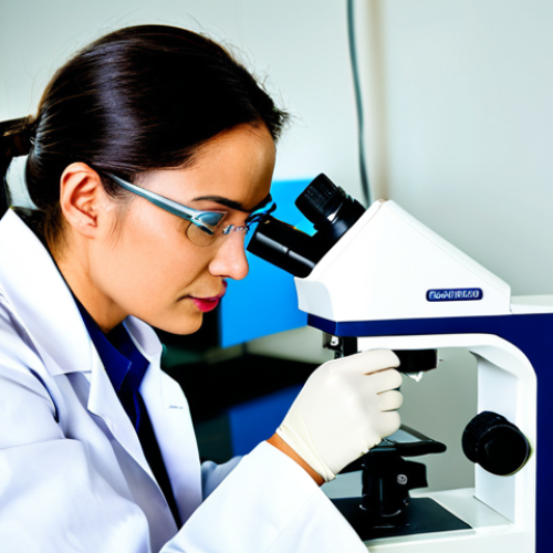 Textile Technologist at Work**

"A professional textile technologist, fully clothed in appropriate attire (lab coat, safety glasses), examining a fabric sample under a microscope in a modern textile lab, surrounded by testing equipment. The setting should be clean and well-lit. Safe for work, perfect anatomy, correct proportions, professional, high quality."

**