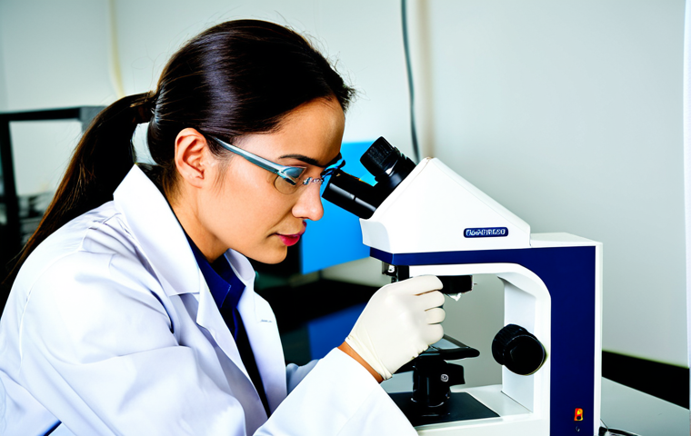 Textile Technologist at Work**

"A professional textile technologist, fully clothed in appropriate attire (lab coat, safety glasses), examining a fabric sample under a microscope in a modern textile lab, surrounded by testing equipment. The setting should be clean and well-lit. Safe for work, perfect anatomy, correct proportions, professional, high quality."

**