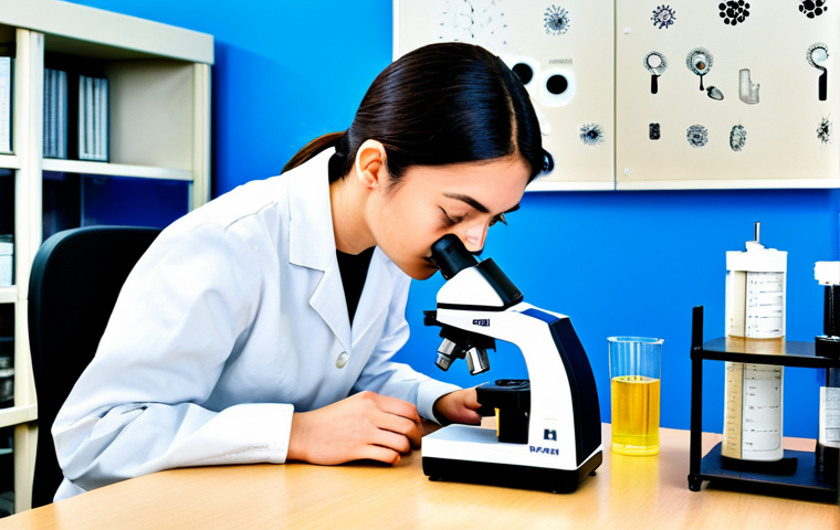 섬유기사와 실기시험 대비 성공 사례 - **Fabric Strength Test:** "A textile engineer in a laboratory setting, fully clothed, using a Univer...