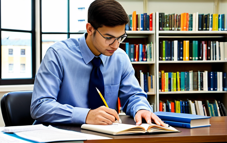 섬유기사 필기 시험 고득점 비법 - Textile Engineer Studying**

A diligent textile engineer, fully clothed in a professional and modest...