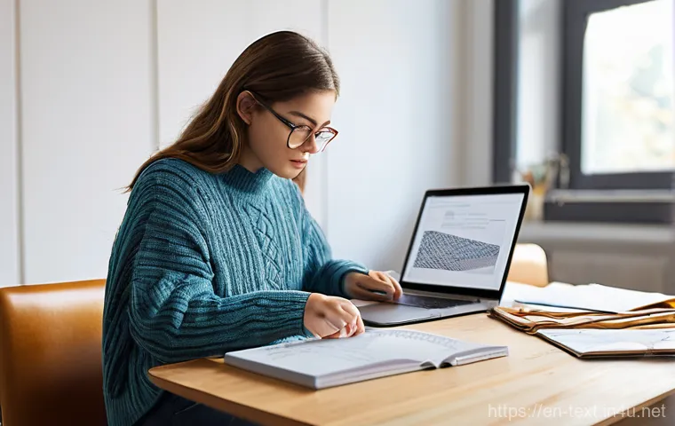 섬유기사 필기시험 대비 성공 사례 - **Prompt 1: Focused Textile Engineering Student**
    "A young adult female student, approximately 2...