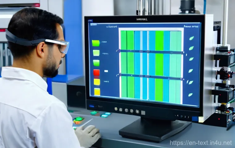 섬유기사 실기시험 준비 체크리스트 - **Prompt 1: Microscopic Fiber Analysis in a Textile Laboratory**
    "A highly detailed, professiona...