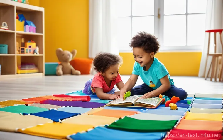 섬유기사 과년도 기출문제 분석 - **Prompt:** A state-of-the-art, sunlit textile engineering lab. Focus on a diverse team of scientist...