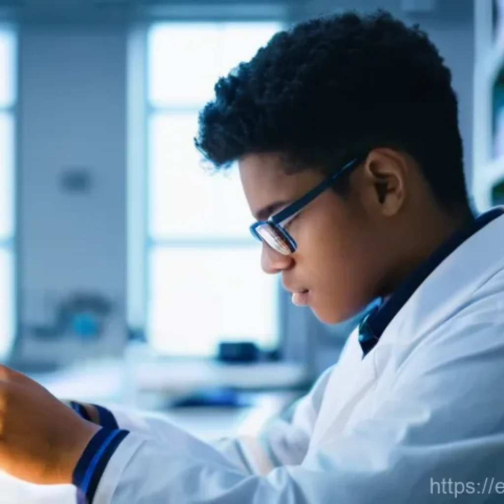 섬유기사 실기시험 대비 방법 - **Prompt:** A focused young textile engineering student, wearing a clean lab coat over a modest long...