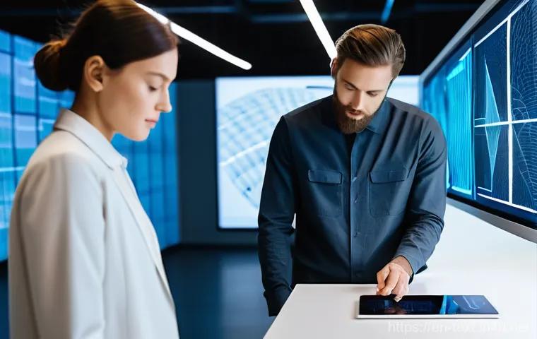 섬유기사 실기시험 대비 방법 - **Prompt:** A textile quality control expert, a woman in her late 30s with her hair tied back, dress...