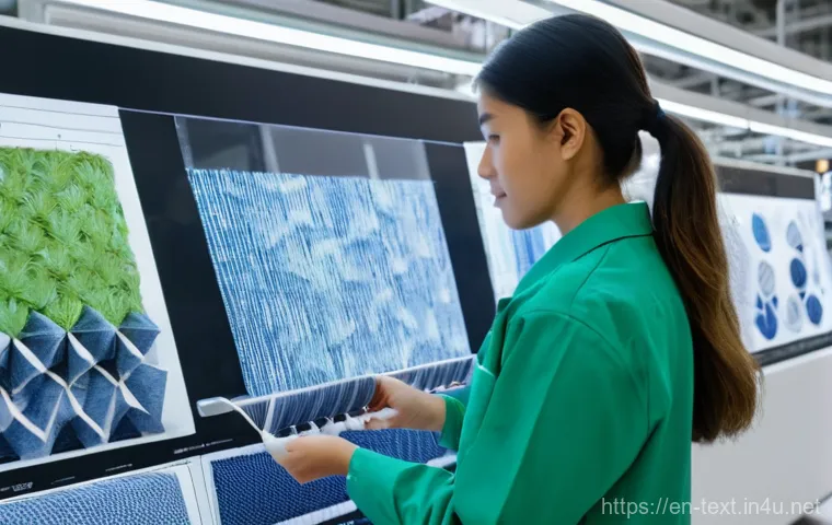 섬유기사 실기시험 대비 방법 - **Prompt 1: Modern Textile Engineering Lab in Action**
    A group of young adult university student...