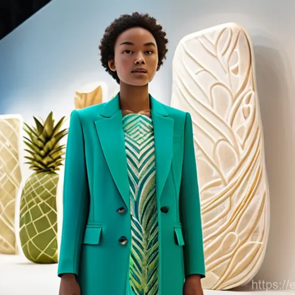 섬유기사와 패션 및 텍스타일 연결성 - **Prompt Title: "Eco-Fashion Forward: Sustainable Style"**

    A full-body shot of a diverse young ...