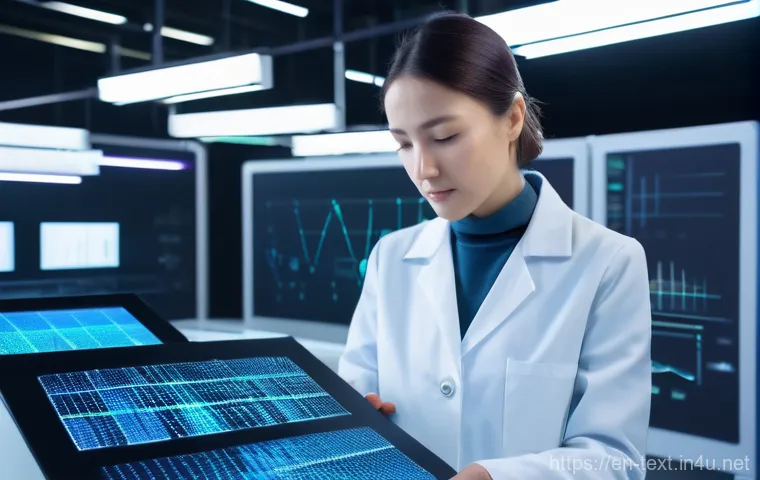 섬유기사와 CAD 활용 - **Sustainable Fabric Optimization with CAD**
    "An attentive textile engineer, appearing to be in ...