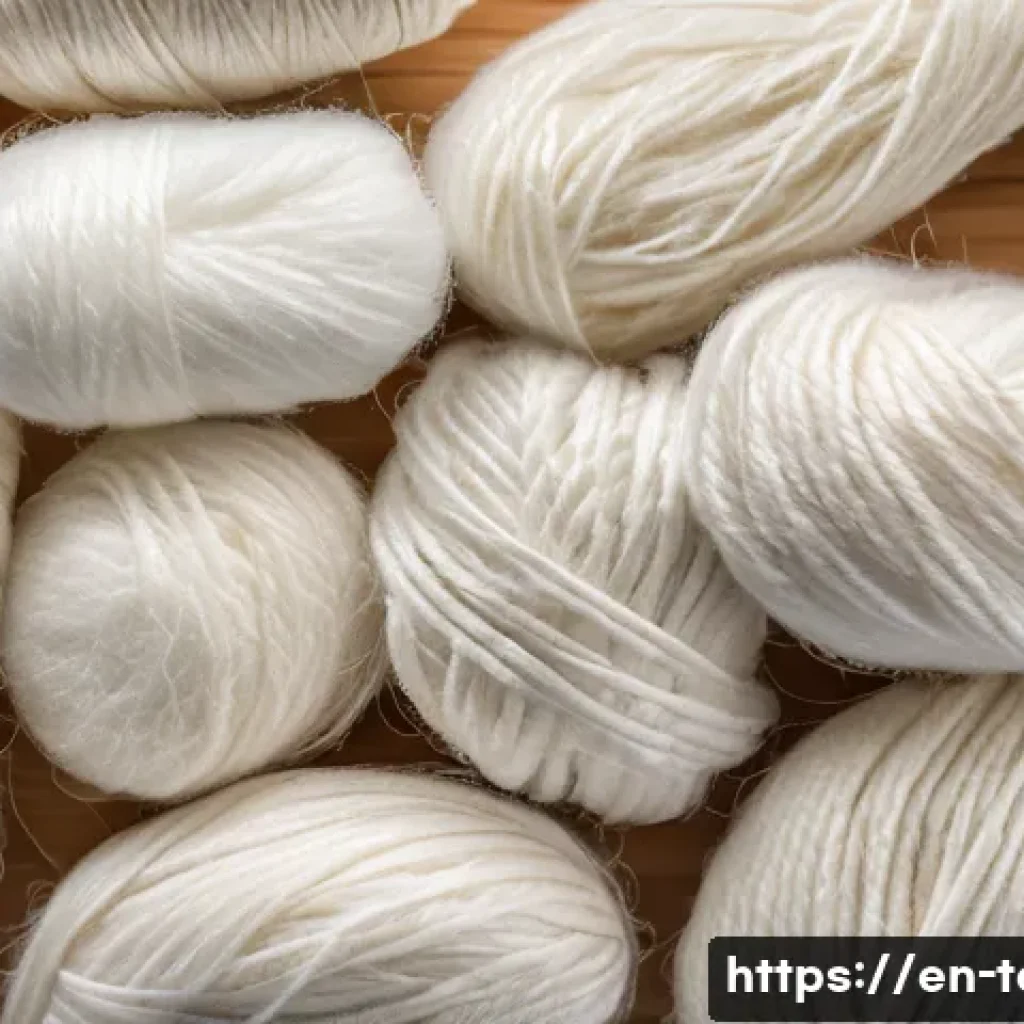 섬유기사 필기시험 예상 문제 - A detailed close-up image showcasing a variety of natural and synthetic fibers arranged side by side...