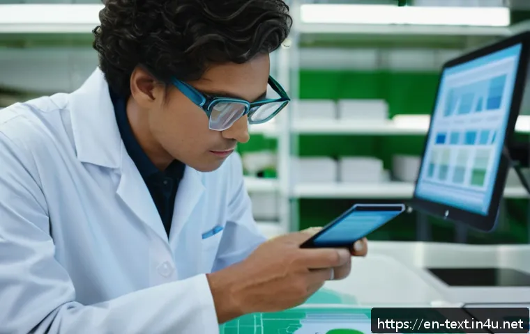 섬유기사 자격증 수요 전망 - A modern textile technologist’s laboratory showcasing sustainable fabric samples made from organic c...