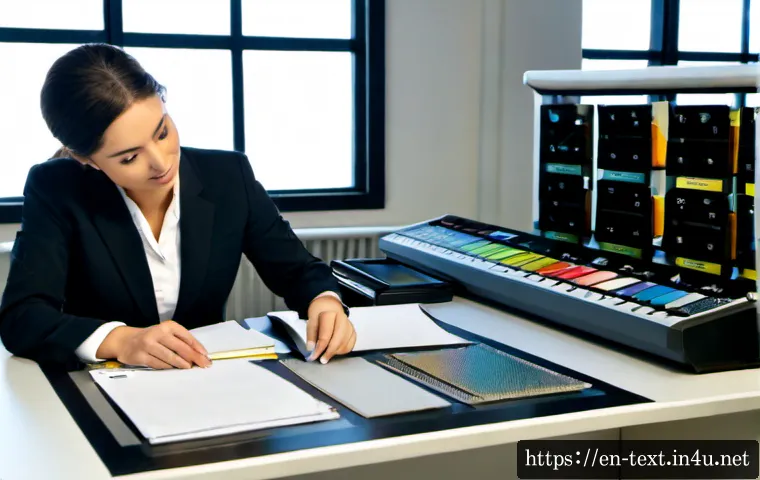 섬유기사와 관련 직업별 연봉 수준 - Photorealistic editorial scene of a textile engineer in a clean modern fabric testing laboratory, ex...
